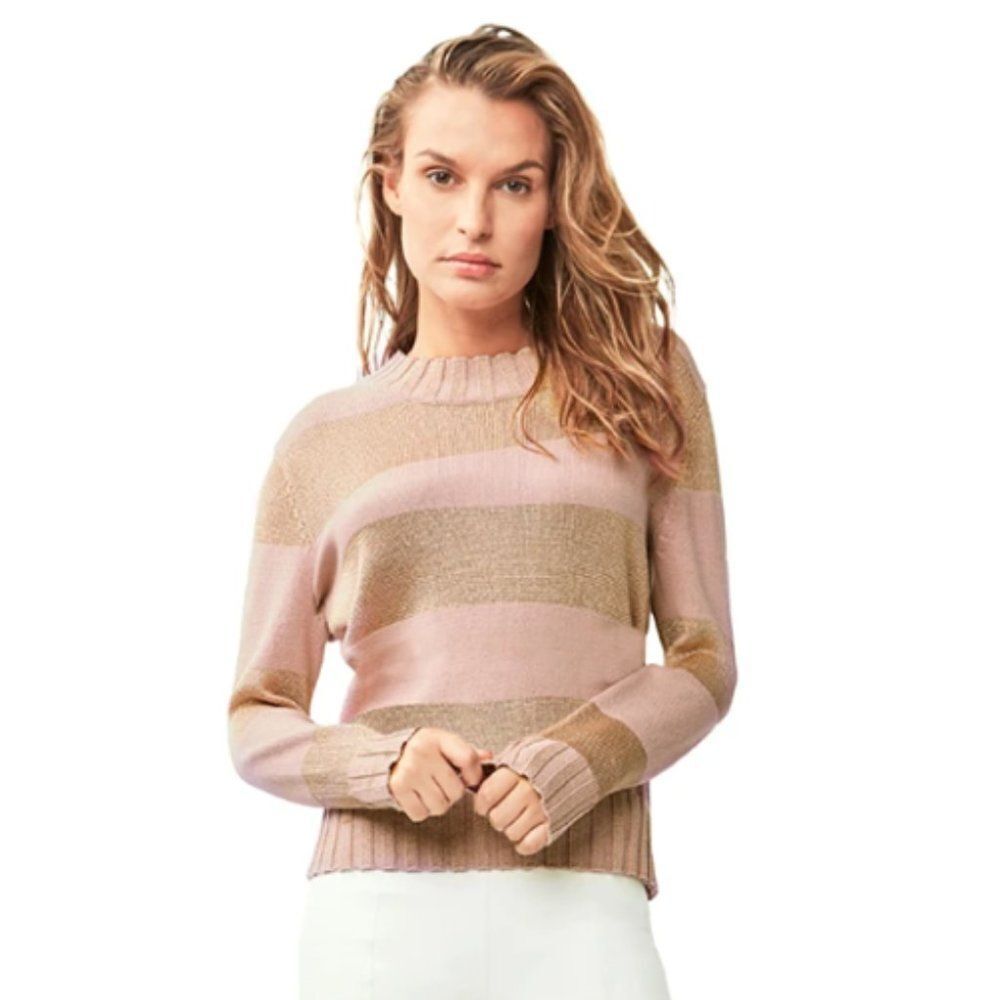 Astars Women's Lorana Stripe Knit Sweater - S